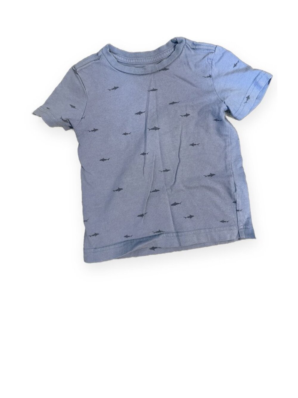 Pekkle Boys T-Shirt | Light Blue Shark Print | Size 3T